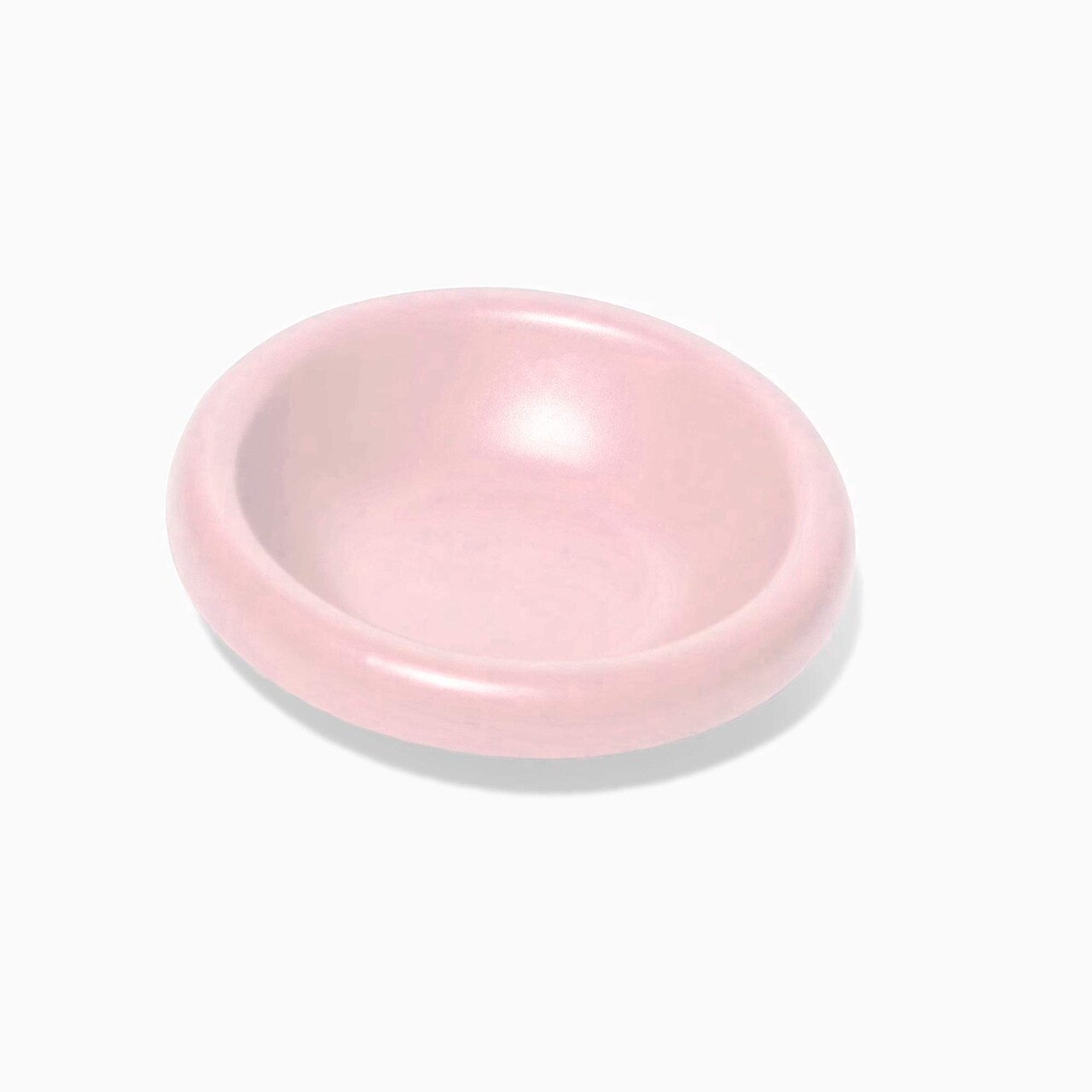 Strawberry Mochi Handcrafted Ceramic Pet Bowl Matte Eco Friendly Feeding Dish 5.51" x 5.51" x 1.57"